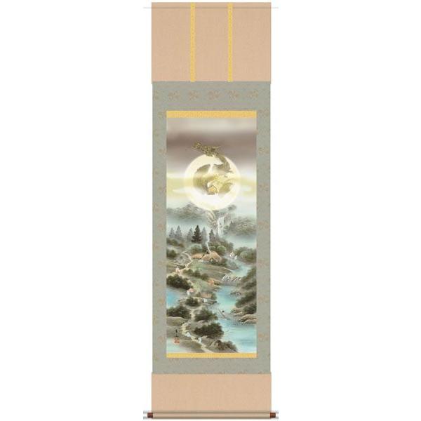 掛け軸　【四神守護四季草花】　 　　　　　幸雄　先生 掛け軸 【四神守護四季草花】 幸雄 先生 掛け軸 【四神守護四季