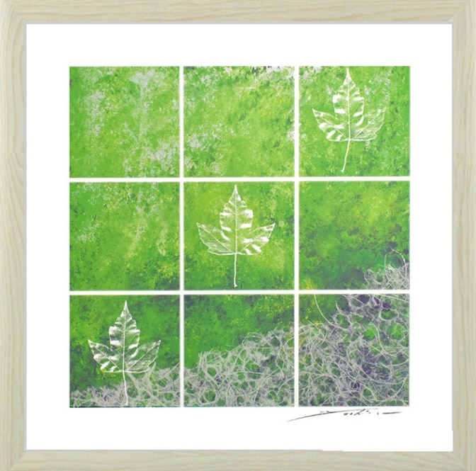 コピー絵画 吉津信一 （ よしずしんいち ） リーフ 抽象画 アート