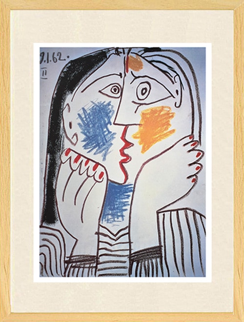 【模写】絵画　パブロ・ピカソ　油彩10号　人物画　巨匠　Q98 模写】絵画 パブロ・ピカソ 油彩10号 人物画 巨匠 Q98 模写