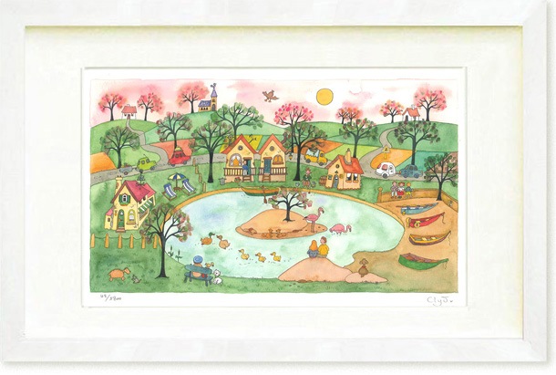 フランス現代人画家【クリーブ】作品「ノアの方舟」 Amazon.co.jp