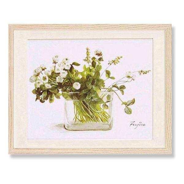 橋本不二子さん 原画 パンジー 絵画 花 橋本不二子 Peace keeperaround world 植物画