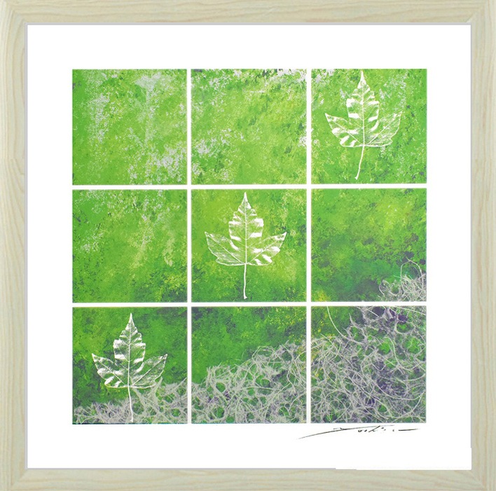 コピー絵画 吉津信一 （ よしずしんいち ） リーフ 抽象画 アート