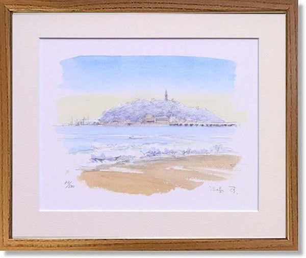 鈴木吐志哉　「カブシマ　島風景」　木版画 鈴木吐志哉 「カブシマ 島風景」 木版画 鈴木吐志哉 「カブシマ
