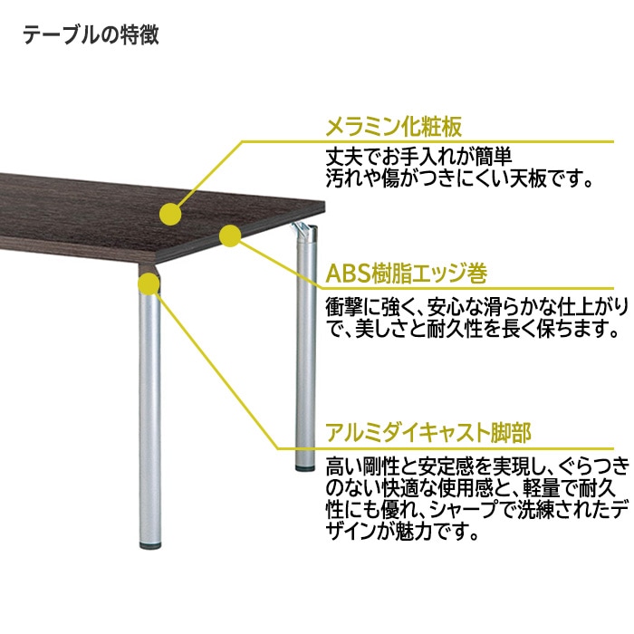 Qテーブル 【E】 ミーティングテーブル 会議用テーブル E-GK-1212Q W1200xD1200xH700mm