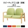 ロビーチェア 背付 2人掛け LW-2 (布張り) W1150x680xH730 SH380mm