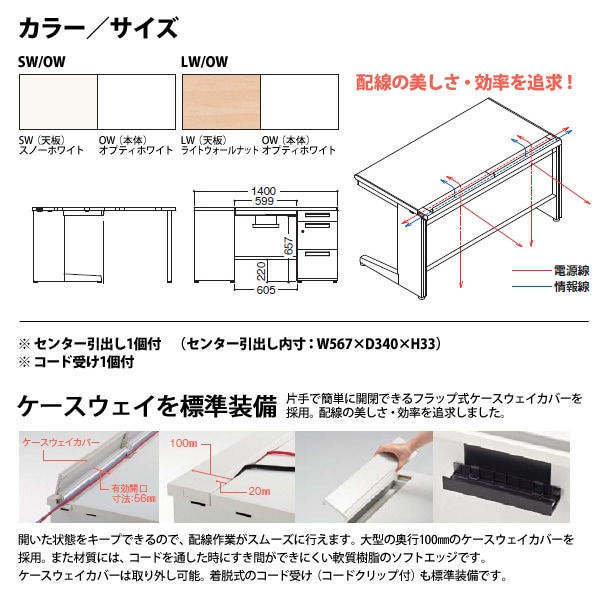 オフィスデスク 【組立設置にお伺い】 L型デスク L型脚 片袖 A4-3段タイプ DUK-147L-A3 W1400×D700x高さ720mm 事務机 事務所 工場 会社 スチールデスク ワーキングデスク 作業机 稲葉製作所 <BR>