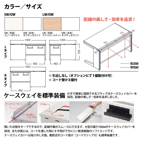 事務机 【組立設置に業者がお伺い】 90°ワークテーブル パネル脚 受注生産品 DUK-1612-7P W1600×D700x高さ720mm オフィスデスク 事務所 会社 工場 スチールデスク ワーキングデスク 作業机 稲葉製作所 <BR>