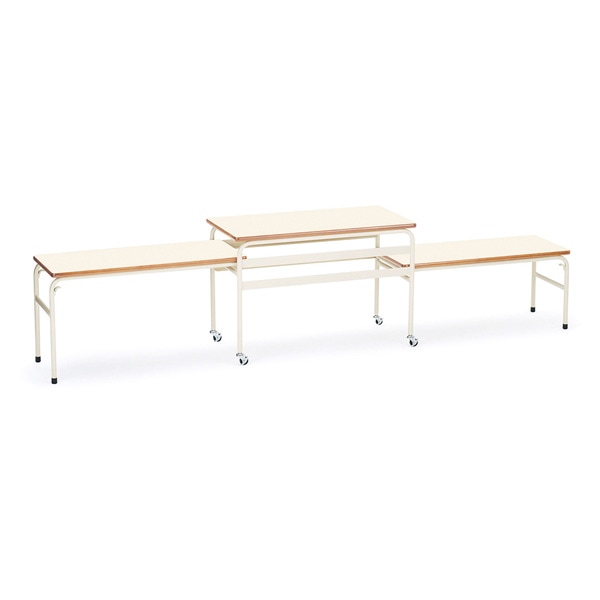 給食台 配膳台 E-EDH-3C W2600×奥行450x高さ600（500・400）mm 学校 児童施設 ホテル 食堂 飲食店 学生寮 社員寮