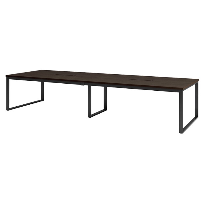 会議用テーブル 幅3600×奥行1200×高さ720mm 8人用 大型 角型 配線ボックス付 E-BX-3612W ミーティングテーブル