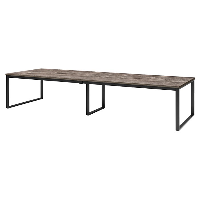 会議用テーブル 幅3600×奥行1200×高さ720mm 8人用 大型 角型 配線ボックス付 E-BX-3612W ミーティングテーブル