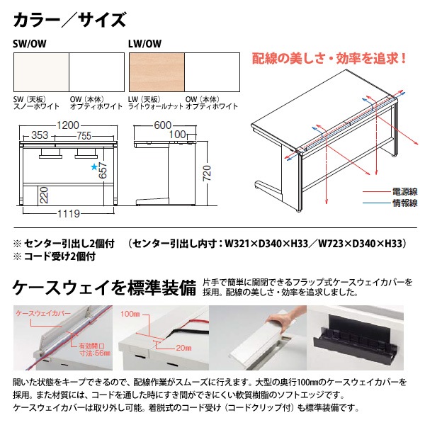 事務机 【組立設置に業者がお伺い】 平机 L型脚 引き出し付タイプ DUK-126C 幅1200x奥行600x高さ720mm オフィスデスク 事務所 会社 工場 スチールデスク ワーキングデスク 作業机 稲葉製作所 <BR>