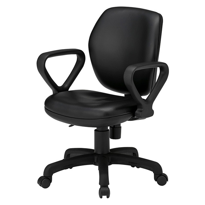 事務椅子 FST-77AL 幅580x奥行620x高さ830～920mm 座面高425～515mm ビニールレザー A肘付 ミドルバックタイプ オフィスチェア デスクチェア 高性能チェア 体圧分布 TOKIO 藤沢工業