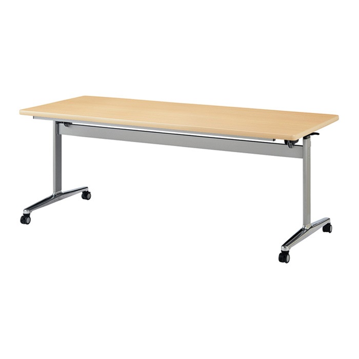 スタッキングテーブル E-THD-2190K 幅2100x奥行900x高さ720mm 角型 会議用テーブル 折りたたみ キャスター付き 長机 会議テーブル 折り畳み ミーティングテーブル おしゃれ 折りたたみテーブル セミナーテーブル 会議室 テーブル