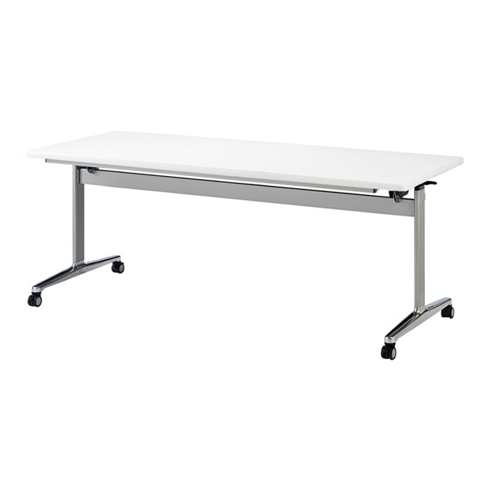 スタッキングテーブル E-THD-2190K 幅2100x奥行900x高さ720mm 角型 会議用テーブル 折りたたみ キャスター付き 長机 会議テーブル 折り畳み ミーティングテーブル おしゃれ 折りたたみテーブル セミナーテーブル 会議室 テーブル