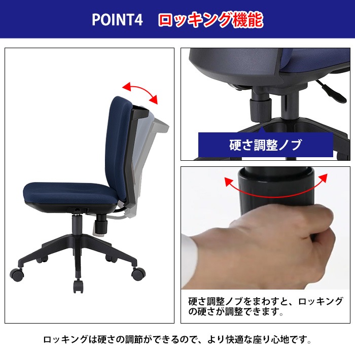 事務椅子 FST-55 幅546x奥行539x高さ780~860mm 座面高410~490mm 布 肘なし オフィスチェア デスクチェア 事務所 事務室 会社 会議椅子 ミーティングチェア 会議室 藤沢工業 オフィス家具