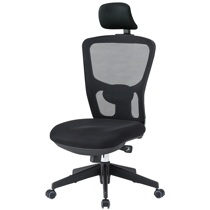 事務椅子 FCM-5-FCM-M 幅650x奥行665x高さ1160~1230mm 座面高430~500mm ヘッドレスト付 オフィスチェア デスクチェア 事務所 事務室 会社 企業