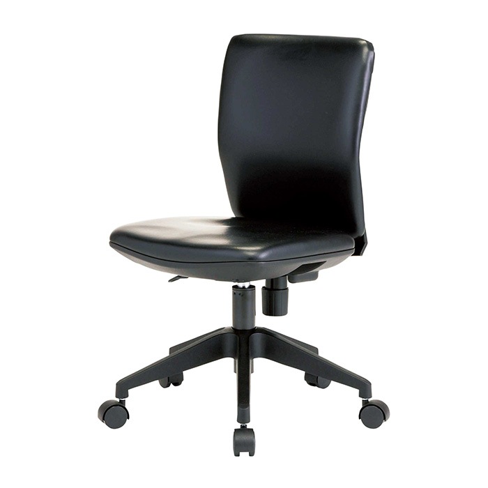 事務椅子 FST-55L 幅546x奥行539x高さ780～860mm 座面高410～490mm ビニールレザー 肘なし オフィスチェア デスクチェア 事務所 事務室 会社 会議椅子 ミーティングチェア 会議室