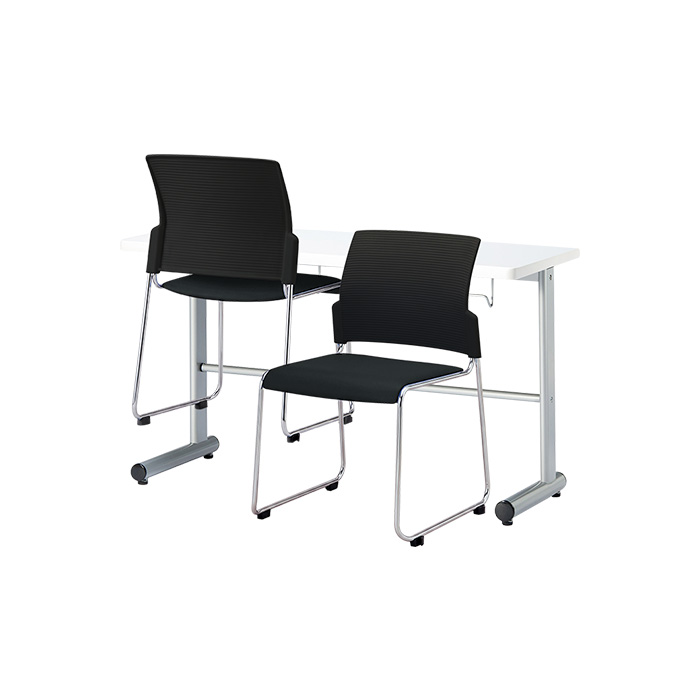 社員食堂用テーブル 椅子2脚セット 2人用｜E-HGS-1245 カウンター