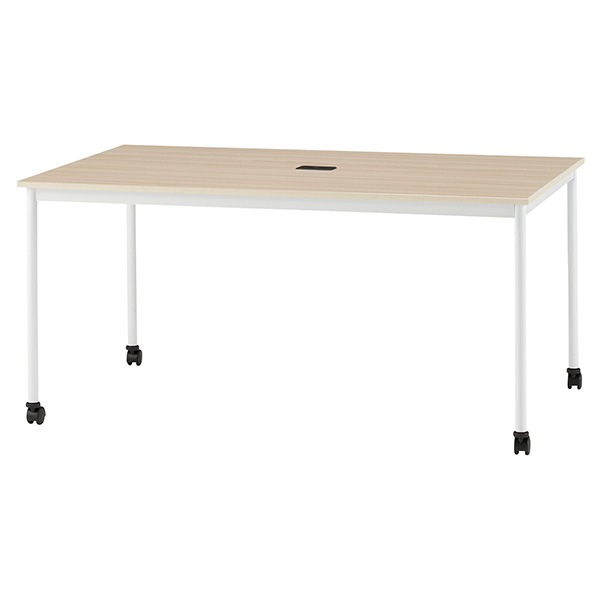 会議用テーブル ミーティングテーブル 4人 RM-1590C サイズ 幅1500x奥行900x高さ720mm 角型 キャスター脚 配線コードホルダー1ヶ付 オフィステーブル 会議テーブル おしゃれ 長机 長テーブル 大型 オーダー 特注サイズ 会議室 テーブル 重厚 打ち合わせ 事務所