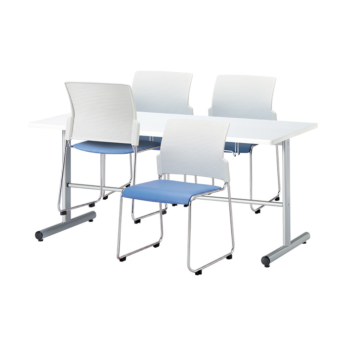 社員食堂用テーブル 椅子4脚セット 4人用｜E-HGS-1575 スタンダード