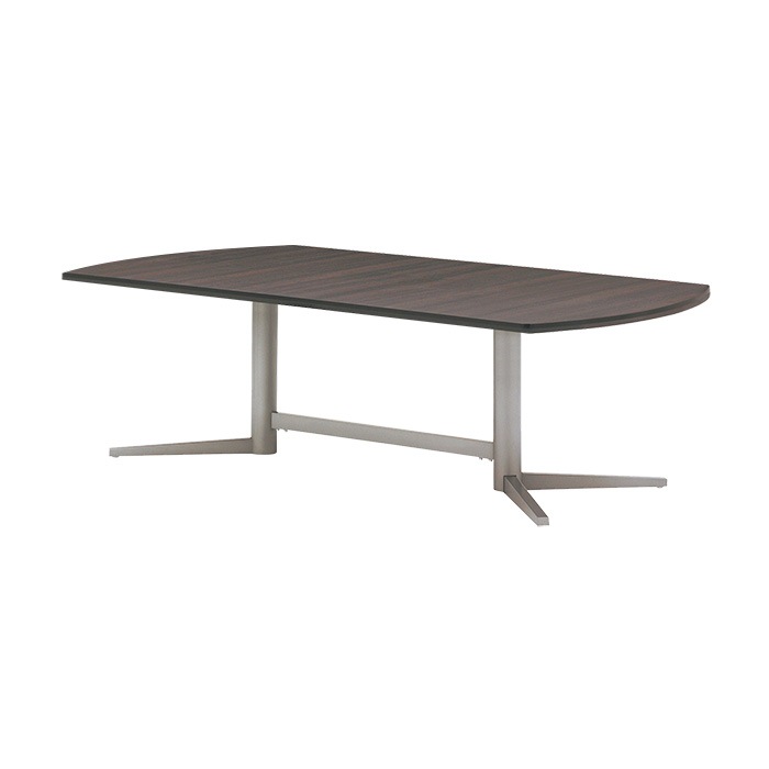 会議用テーブルセット 6人 LSB-2412RSET 会議テーブル LSB-2412R (サイズ 幅2400x奥行1200x高さ720mm) 1台 + チェア FTX-18 6脚 ミーティングテーブルセット 長机 オーダー 特注サイズ 会議室 テーブル 会議机