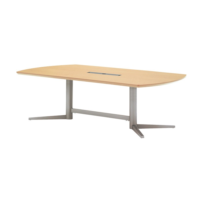 会議用テーブルセット 6人 LSB-2412RWSET 会議テーブル LSB-2412RW （サイズ 幅2400x奥行1200x高さ720mm） 1台 ＋ チェア FTX-18 6脚 ミーティングテーブルセット 長机 オーダー 特注サイズ 会議室 テーブル 会議机