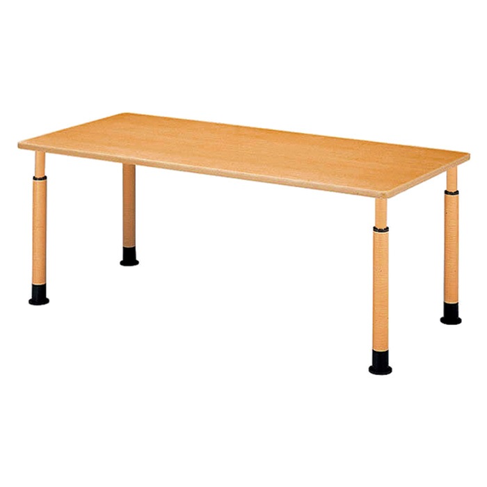 介護用テーブル 高さ調整 キャスター付き 介護テーブル 介護施設テーブル 昇降式 E-FPS-1890K 幅1800x奥行900x高さ600～800mm 角型 老人ホーム デイサービス グループホーム ソフトエッジテーブル 車椅子対応テーブル