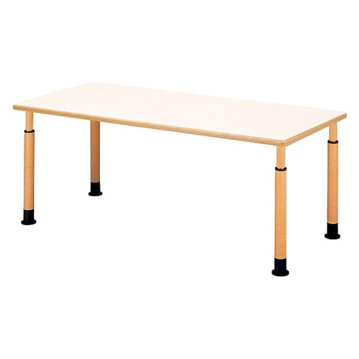 介護用テーブル 高さ調整 キャスター付き 介護テーブル 介護施設テーブル 昇降式 E-FPS-1890K 幅1800x奥行900x高さ600～800mm 角型 老人ホーム デイサービス グループホーム ソフトエッジテーブル 車椅子対応テーブル