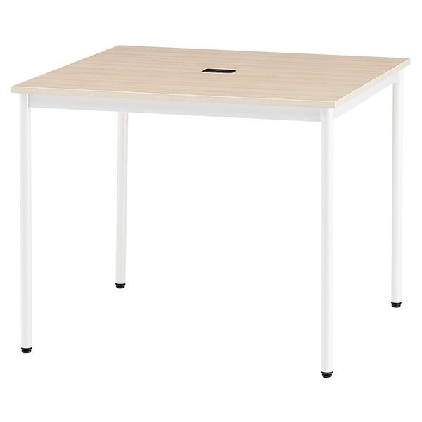 会議用テーブル ミーティングテーブル 2人 RM-990 サイズ 幅900x奥行900x高さ720mm 角型 アジャスター脚 配線コードホルダー1ヶ付 オフィステーブル 会議テーブル おしゃれ 長机 長テーブル 大型 オーダー 特注サイズ 会議室 テーブル 重厚 打ち合わせ 事務所