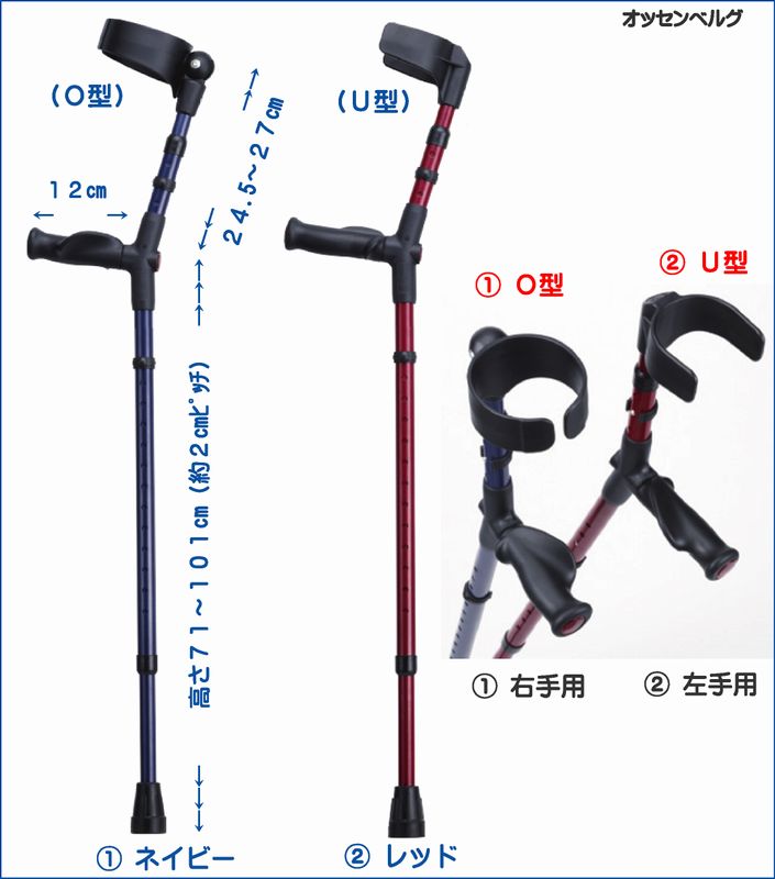 ドイツ オッセンベルグ社製　ロフストランドクラッチ　右手用　O型　ネイビー 591088-r.jpg