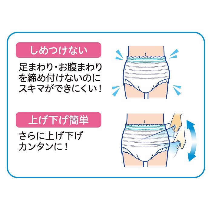 無地箱でお届け】リフレ はくパンツレギュラー（S：ウエスト55