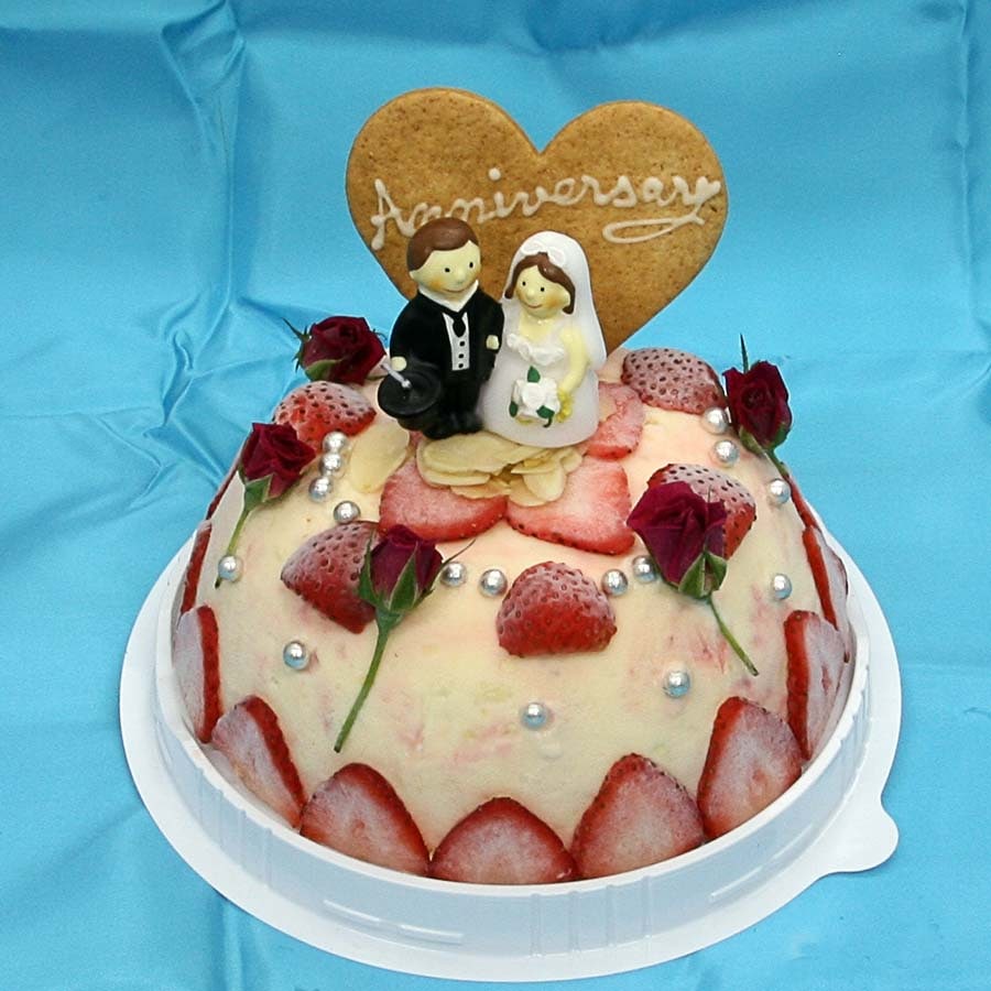 送料無料 結婚記念日 アニバーサリーアイスケーキ 記念日 ウエディング