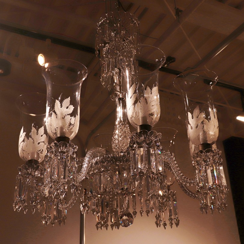 F.& C. オスラー クリスタルガラス シャンデリア ヴィクトリア 8灯