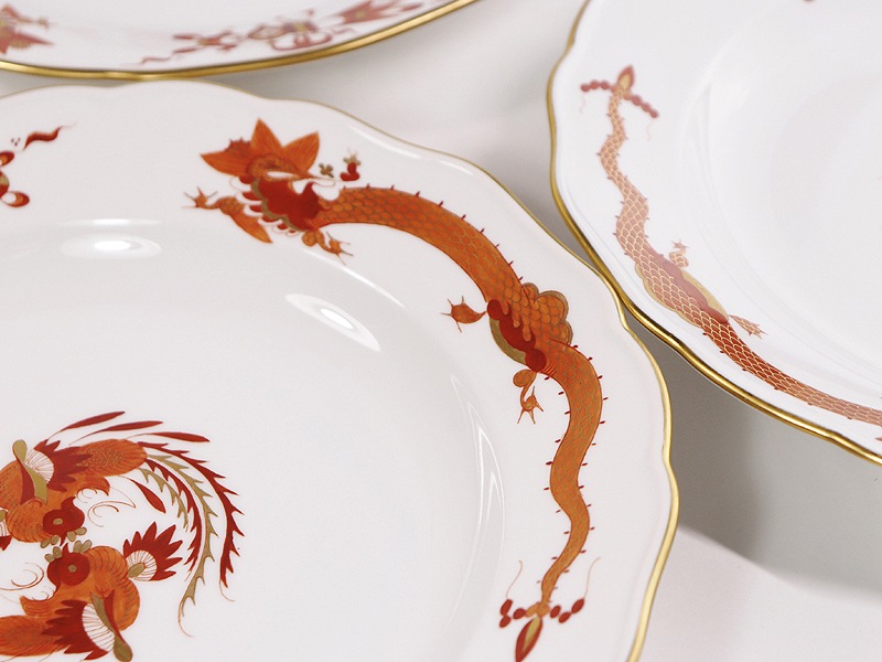 �ޥ����� �ץ졼�� 1957-1972 Meissen ��å��ɥ饴�� ��å� 25.3cm�ץ졼�� 5P