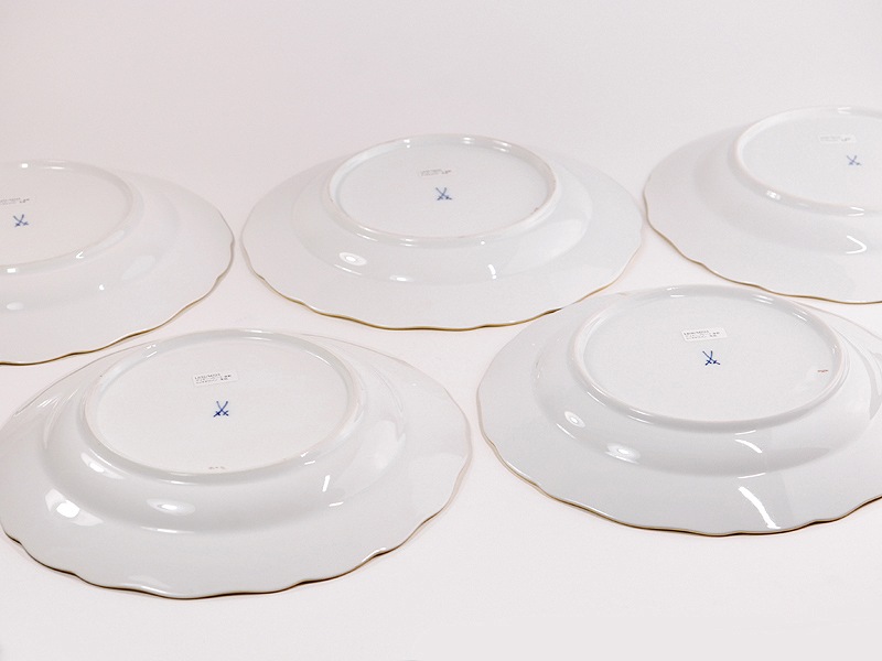 �ޥ����� �ץ졼�� 1957-1972 Meissen ��å��ɥ饴�� ��å� 25.3cm�ץ졼�� 5P