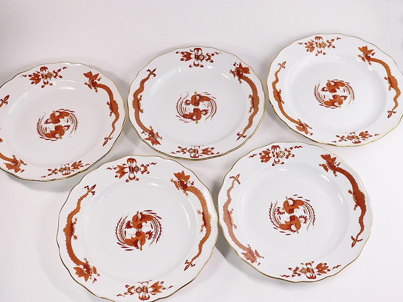 �ޥ����� �ץ졼�� 1957-1972 Meissen ��å��ɥ饴�� ��å� 25.3cm�ץ졼�� 5P