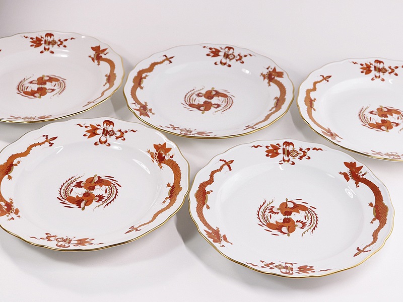 �ޥ����� �ץ졼�� 1957-1972 Meissen ��å��ɥ饴�� ��å� 25.3cm�ץ졼�� 5P