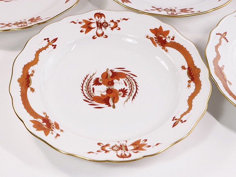�ޥ����� �ץ졼�� 1957-1972 Meissen ��å��ɥ饴�� ��å� 25.3cm�ץ졼�� 5P