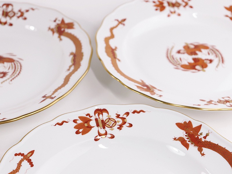�ޥ����� �ץ졼�� 1957-1972 Meissen ��å��ɥ饴�� ��å� 25.3cm�ץ졼�� 5P