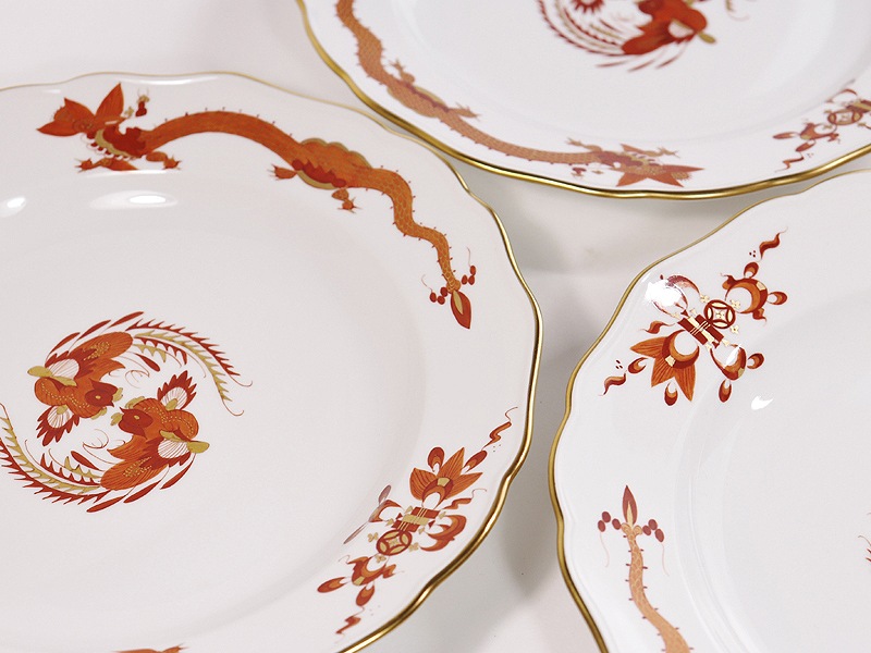 �ޥ����� �ץ졼�� 1957-1972 Meissen ��å��ɥ饴�� ��å� 25.3cm�ץ졼�� 5P