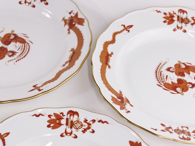 �ޥ����� �ץ졼�� 1957-1972 Meissen ��å��ɥ饴�� ��å� 25.3cm�ץ졼�� 5P