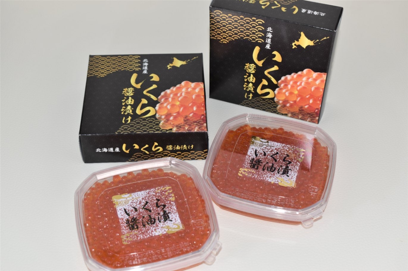 いくら醤油漬け２００ｇ（１００ｇ×２個セット）　【冷凍】　化粧箱入り　いくら　株式会社　海匠