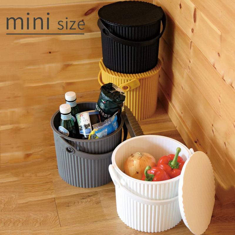 バケツ オムニウッティ mini omnioutil【ミニ 日本製 4L ゴミ箱 フタ付き 収納ボックス ランドリーバスケット 分別 オムツ入れ|全商品一覧