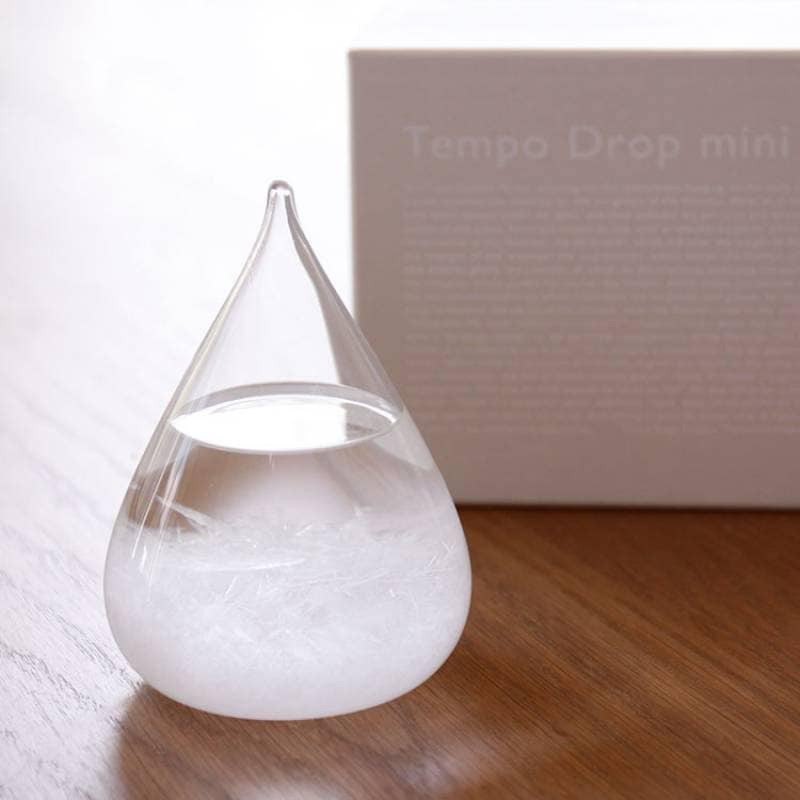 ストームグラス テンポドロップ ミニ Tempo Drop mini 100percent オブジェ 北欧 ガラス 置物 おしゃれ 季節 飾り 結晶 気象計 インテリア おもしろ雑貨 おしゃれ雑貨 贈