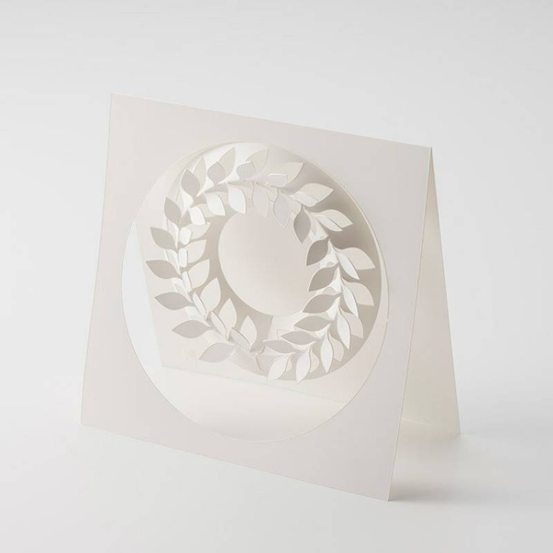クリスマスリース 【 メール便ok 】paper wreath ペーパーリース SS 【 伊藤千織 ホワイトリース 紙 飾り付け パーティー 飾り 白 カード 】|全商品一覧