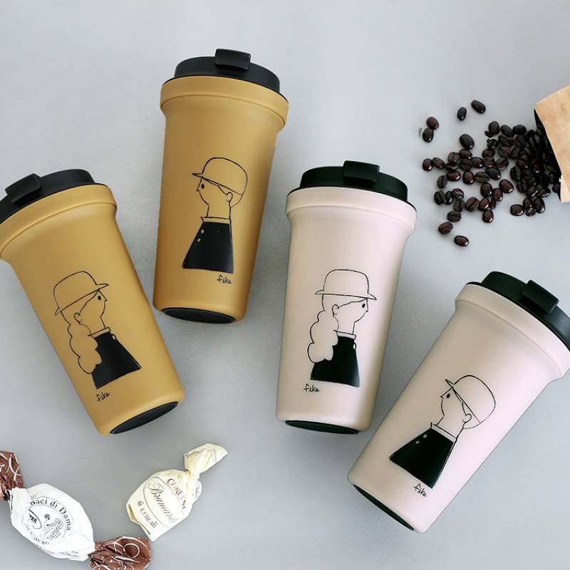 fika ウォールマグ バールソリッド 400ml ペアセット マイボトル タンブラー コップ カップ 実容量390ml 蓋付き アウトドア コーヒー スリム 女性 男性 オフィス デスク 在宅 誕生