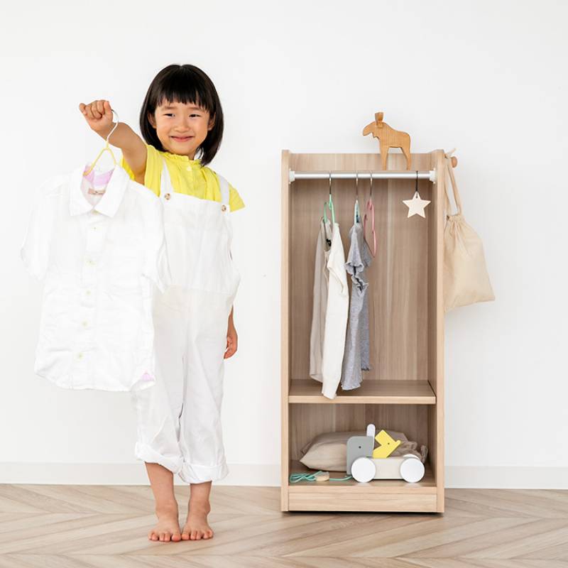 エンケル キッズ ミニ ワードローブ enkel kids mini 収納 衣装棚 ハンガーラック コートハンガー キッズハンガーラック スリム おしゃれ家具 クローゼット 北欧 かわいい 収納棚 引