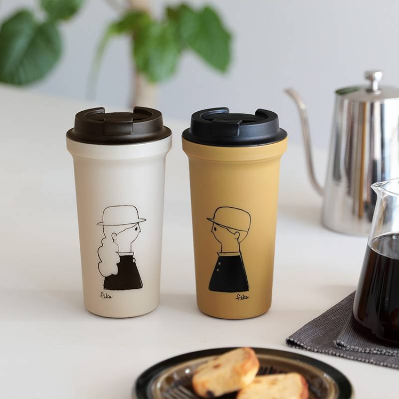 ウォールマグ バールソリッド fika フィーカ リバーズ【マイボトル タンブラー コップ カップ 400ml 実容量390ml 蓋付き アウトドア コーヒー スリム 女性 男性 オフィス デスク 在