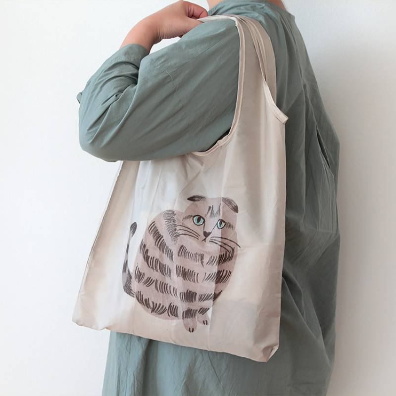 松尾ミユキ エコバッグ Catレジ袋 コンビニ 袋 買い物袋 コンビニ 通勤 女性 ランチバッグ 猫 可愛い かわいい おしゃれ コンパクト 収納 持ち運び レジバッグ エコバッグ|全商品一覧
