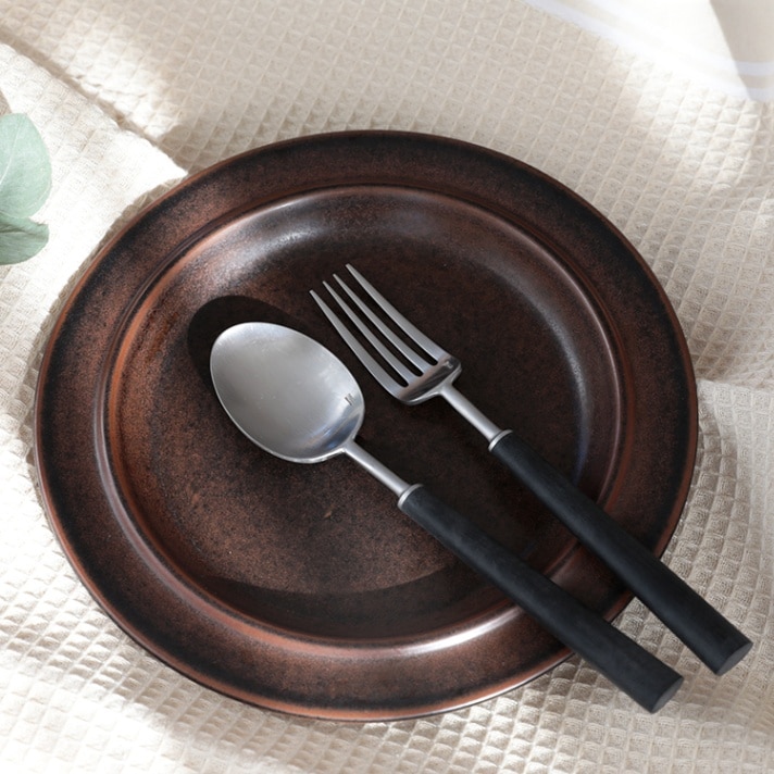 cutipol Ebony Dessert spoonクチポール エボニー デザートスプーン テーブルスプーン スプーン ステンレス キッチン雑貨 シンプル 黒 シルバー おしゃれ かっこいい 引越し